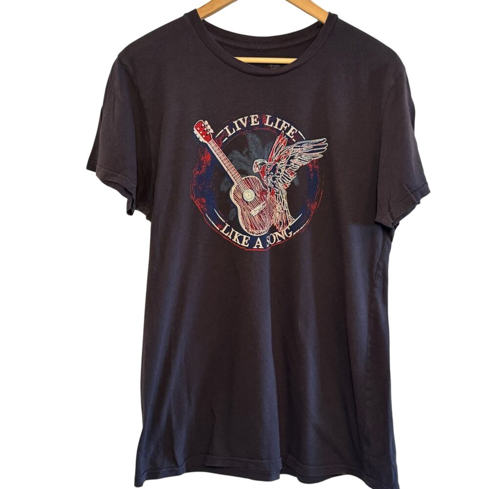 Jimmy Buffett Live Life Like a Song Women's XXL Gray Short Sleeve Shirt